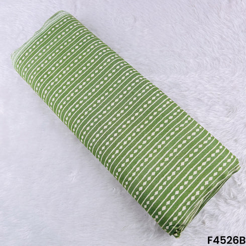 Foil Print Rayon Slub Cotton Fabric- F4526